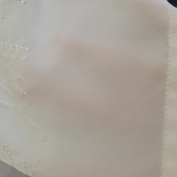 🍂3/$10 Notations Semi-Sheer White Embroidered Button-Down Dress Shirt- stained - Picture 5 of 15